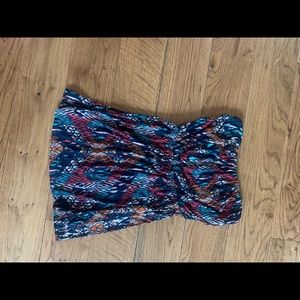 STRAPLESS MULTI COLOR DRESS